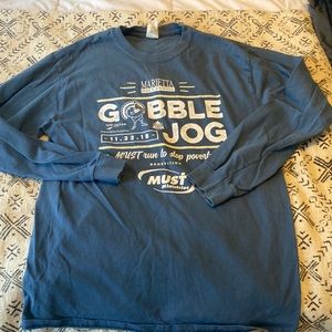 blue long sleeve gobble jog tee shirt price negotiable